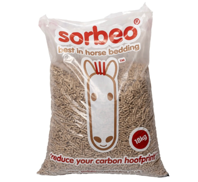 10 x Sorbeo wood pellet horse bedding (each bag is 18kg)